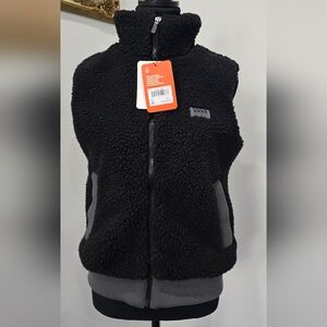 NWT Bass Outdoor Sherpa Fleece Vest Black, Size: XS